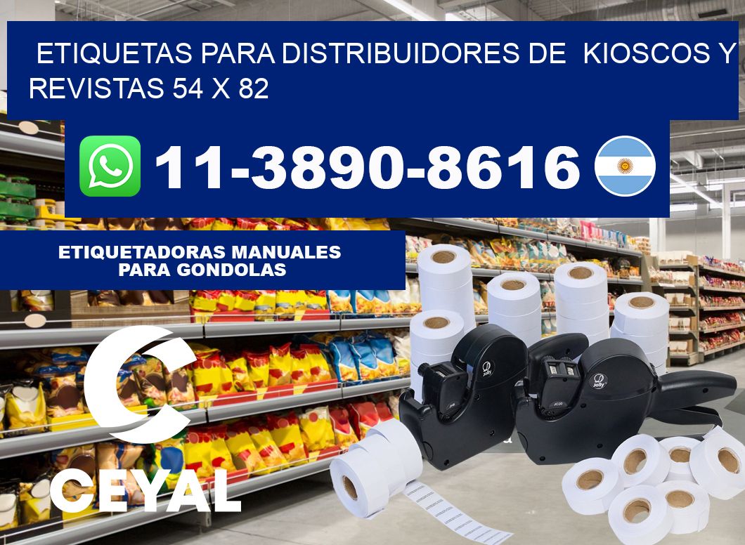 Etiquetas para distribuidores de  kioscos y revistas 54 x 82