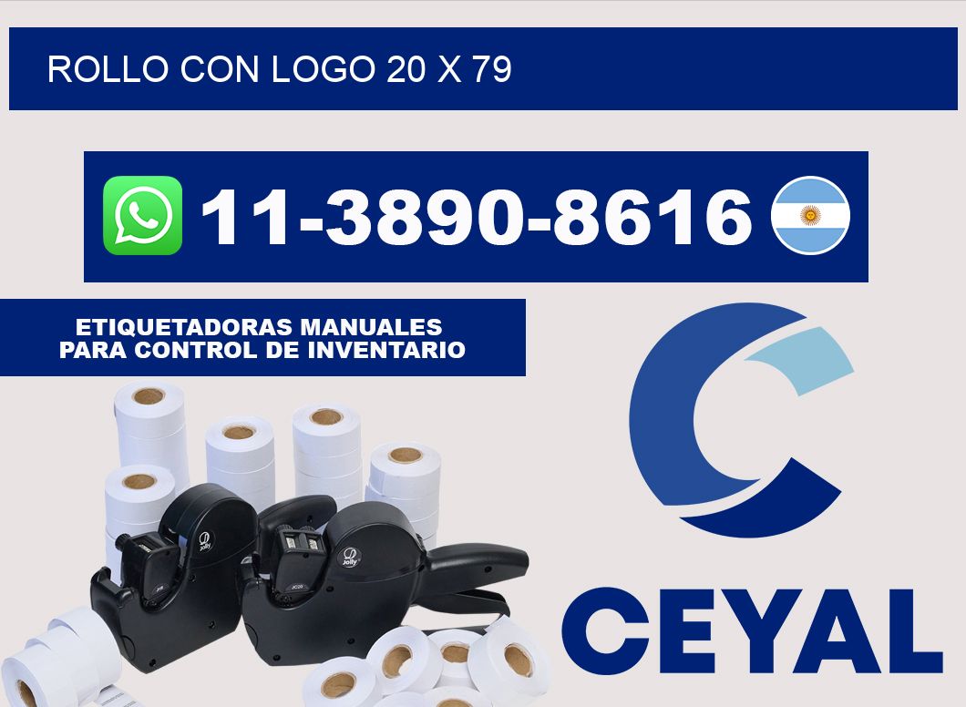 Rollo con logo 20 x 79