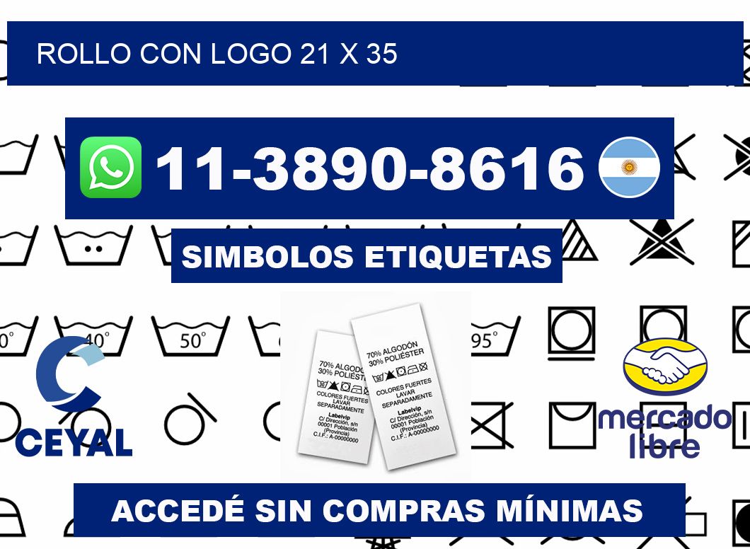 Rollo con logo 21 x 35
