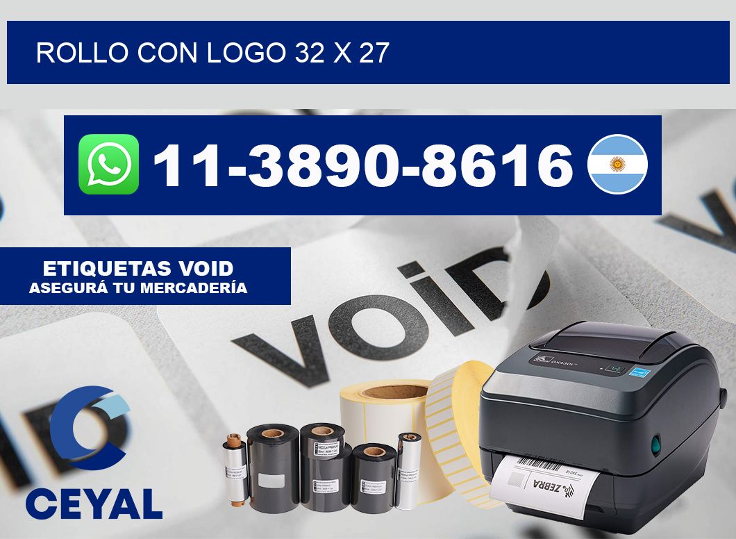 Rollo con logo 32 x 27