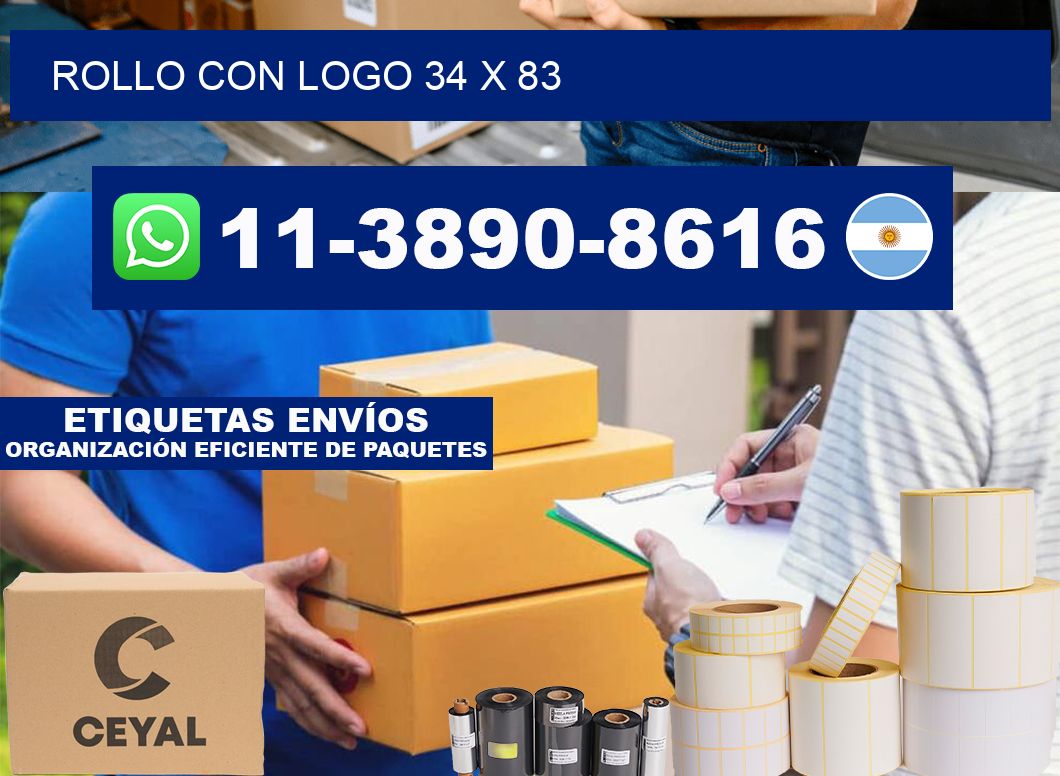 Rollo con logo 34 x 83