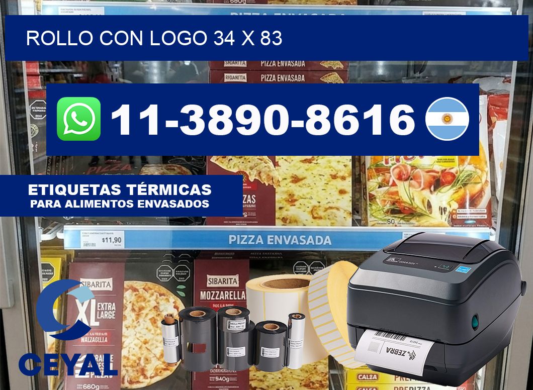 Rollo con logo 34 x 83
