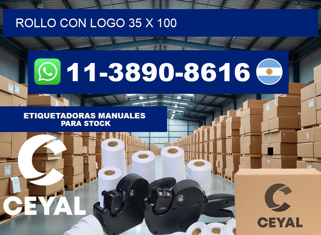Rollo con logo 35 x 100