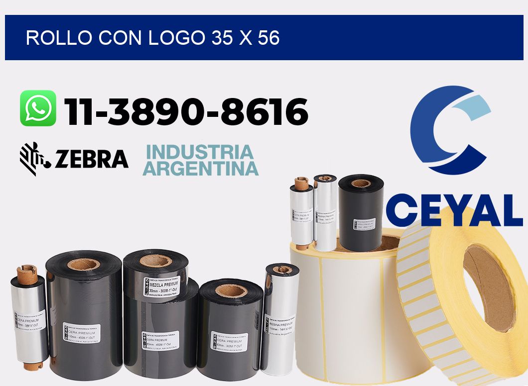 Rollo con logo 35 x 56