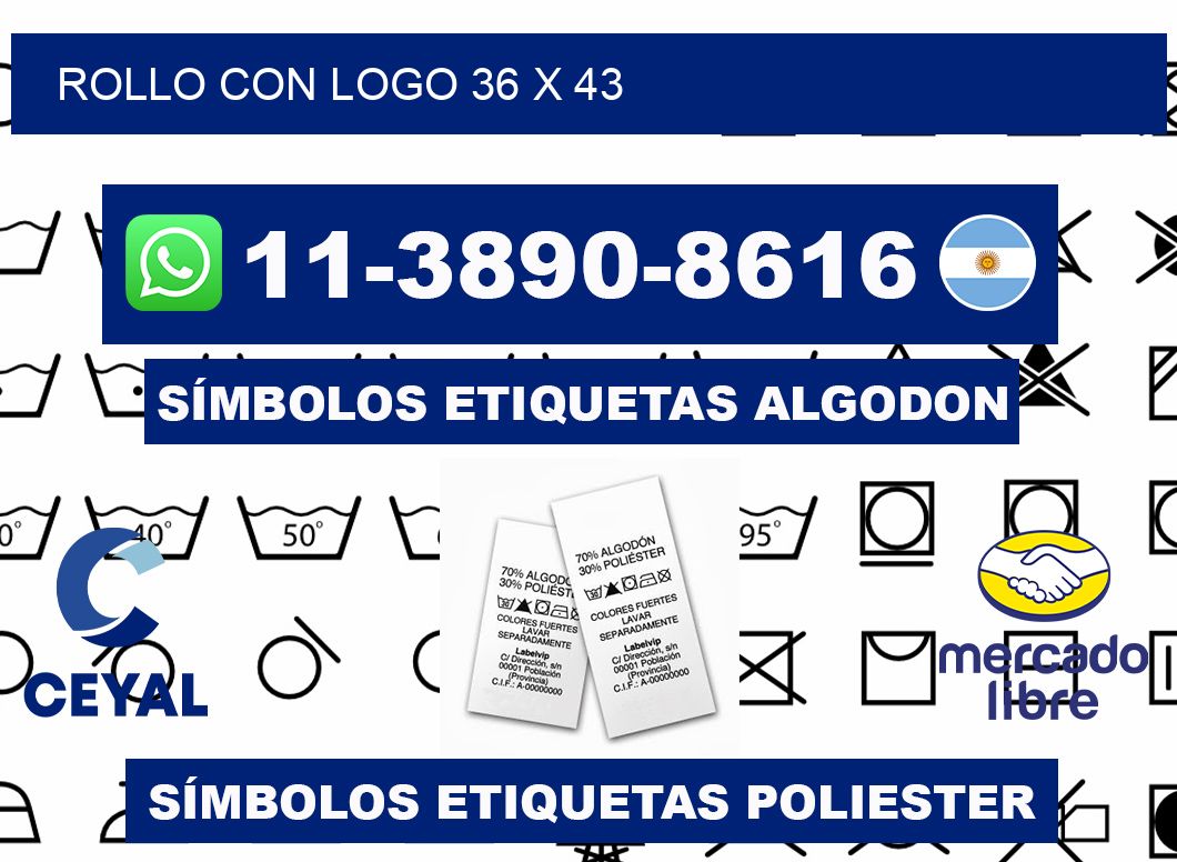 Rollo con logo 36 x 43