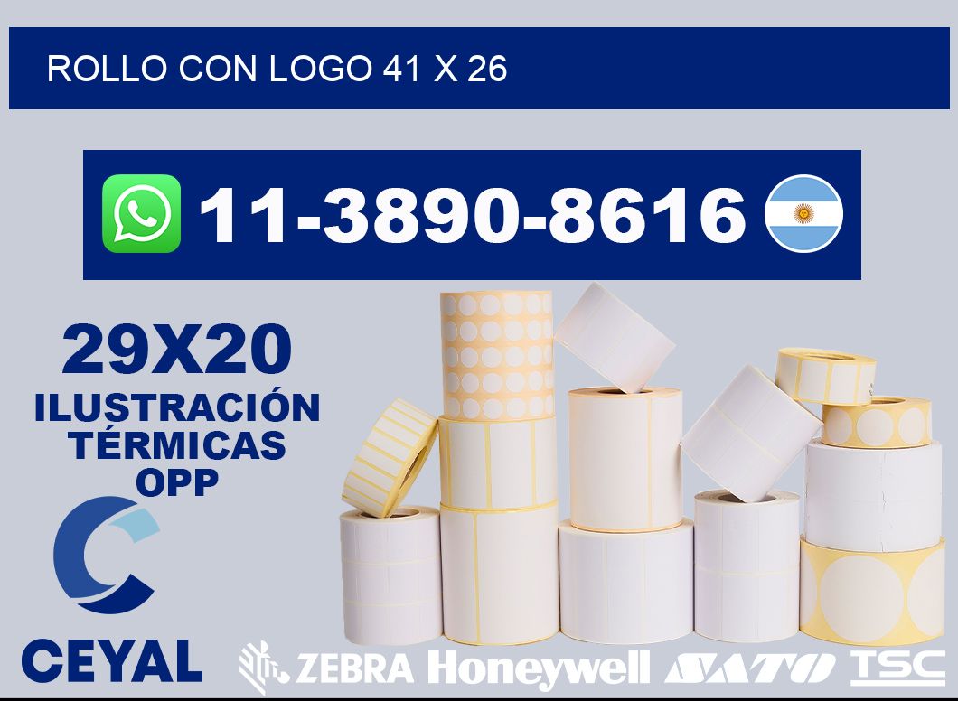 Rollo con logo 41 x 26