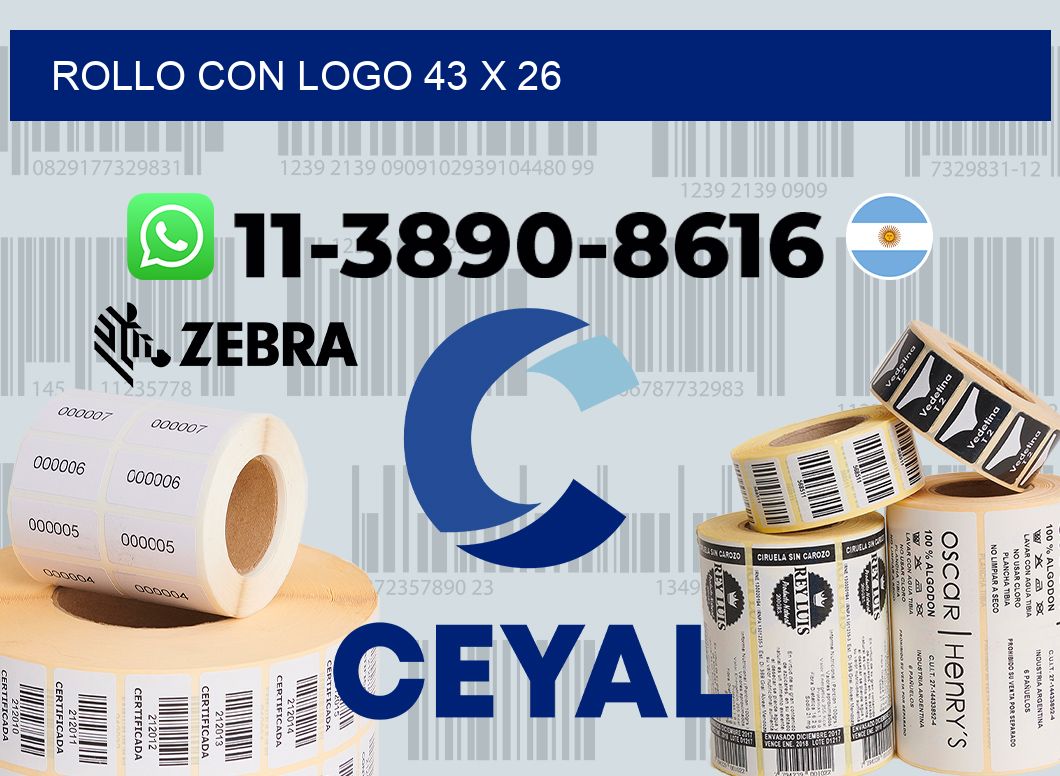 Rollo con logo 43 x 26