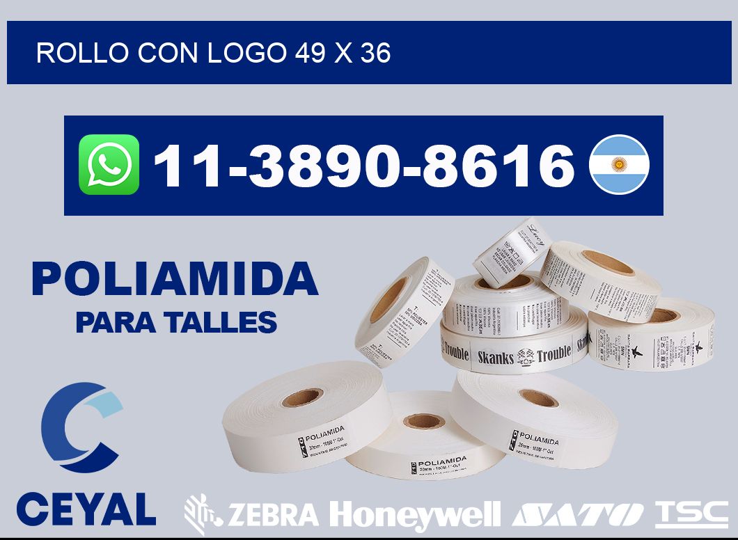 Rollo con logo 49 x 36