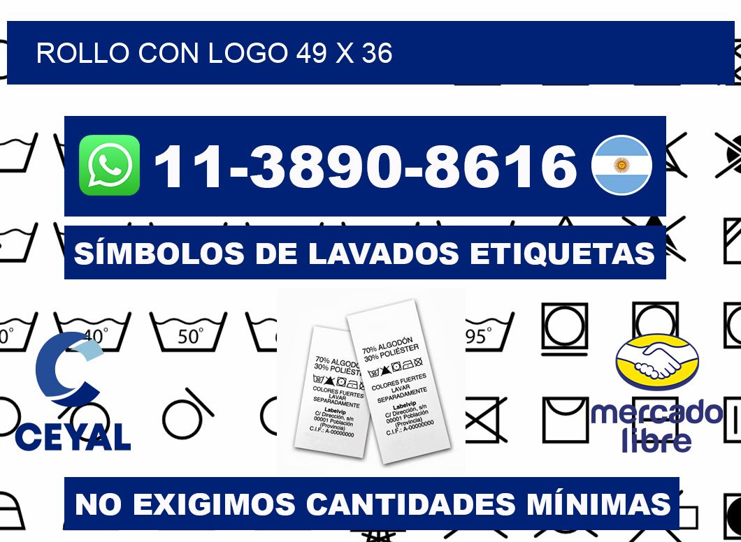 Rollo con logo 49 x 36