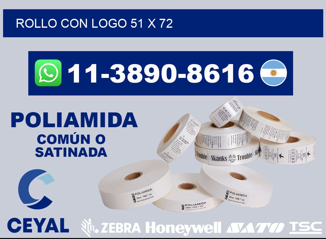 Rollo con logo 51 x 72