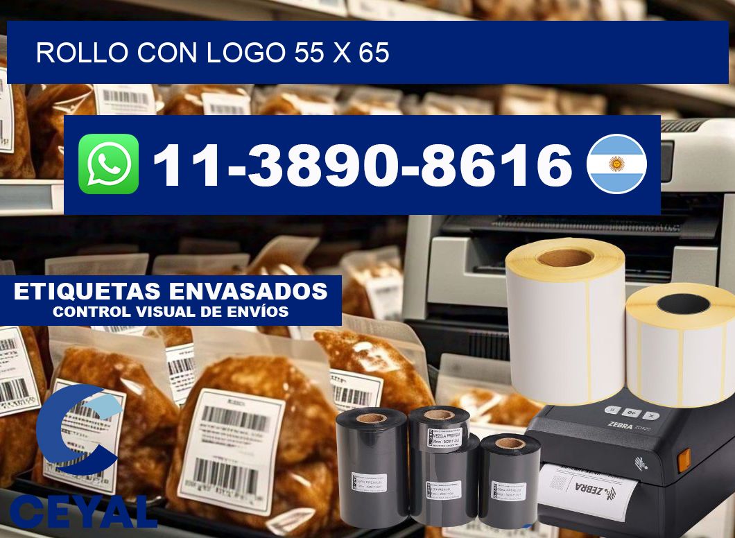 Rollo con logo 55 x 65