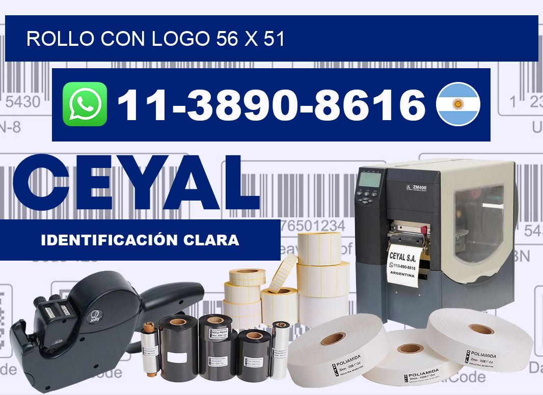 Rollo con logo 56 x 51