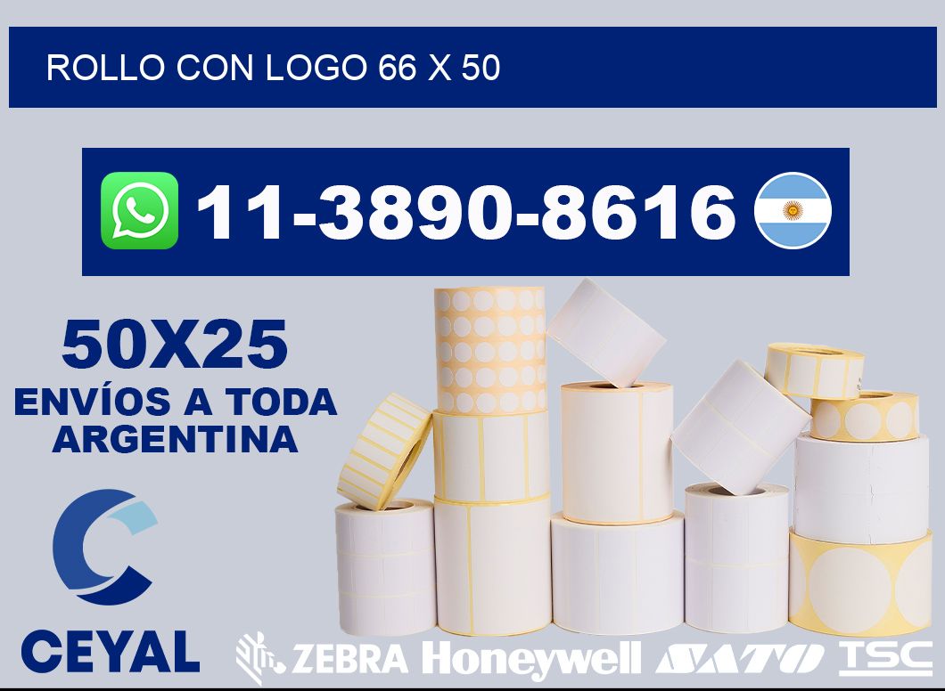 Rollo con logo 66 x 50