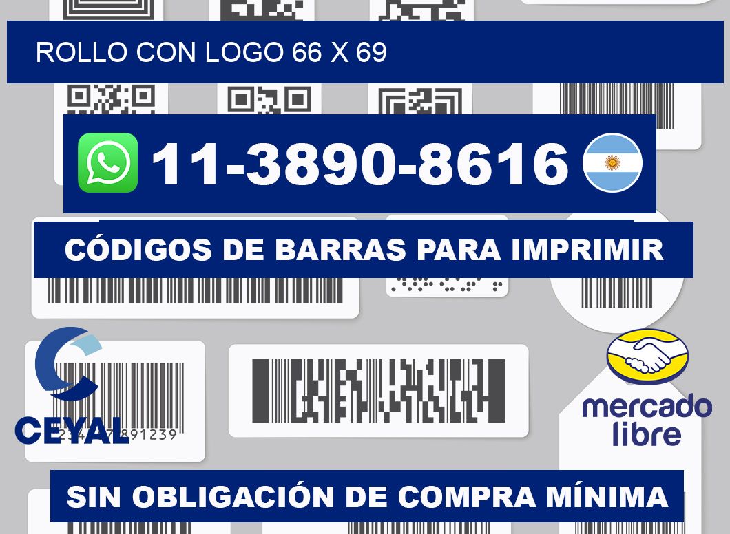 Rollo con logo 66 x 69
