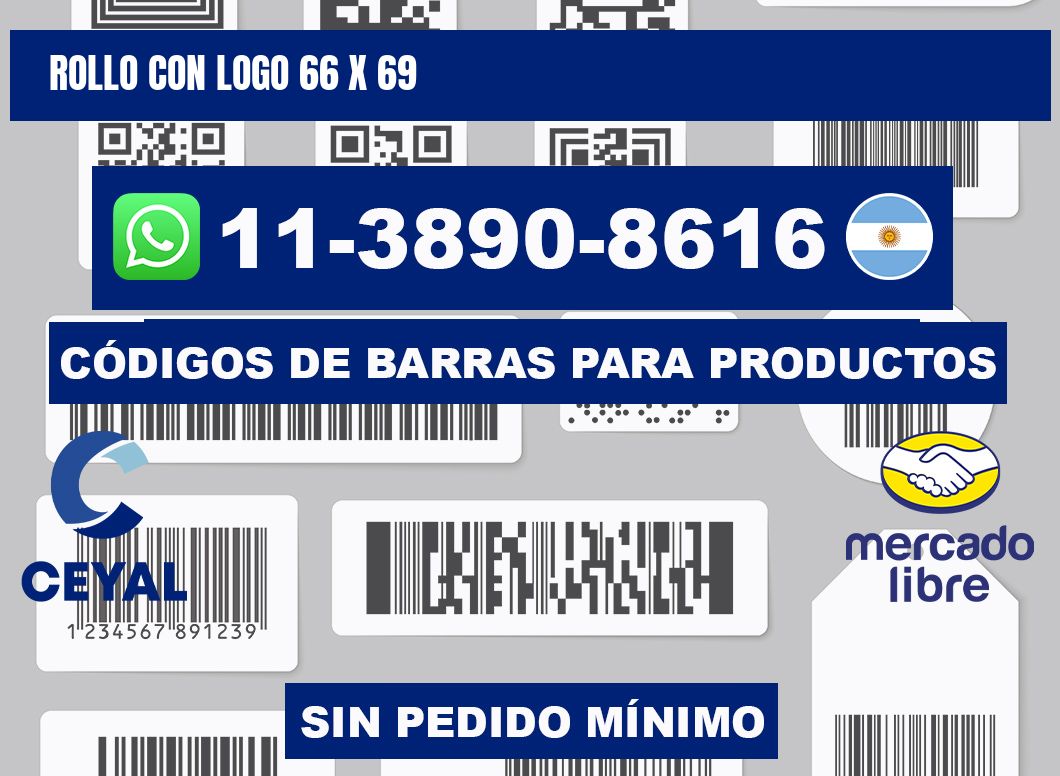 Rollo con logo 66 x 69