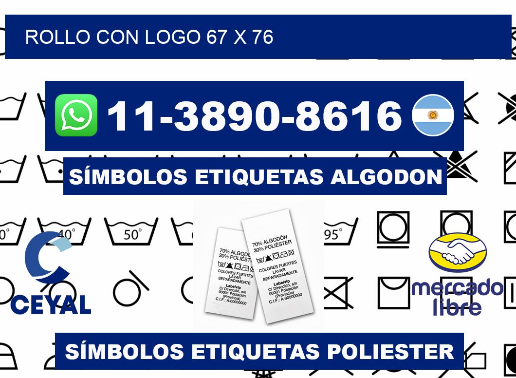 Rollo con logo 67 x 76