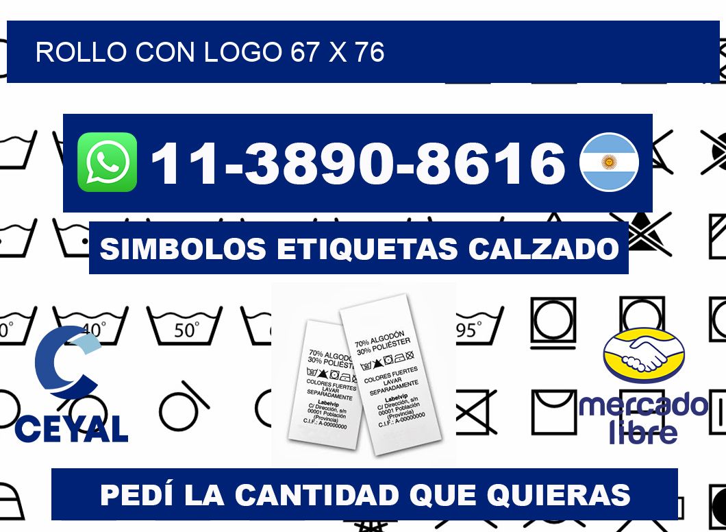 Rollo con logo 67 x 76