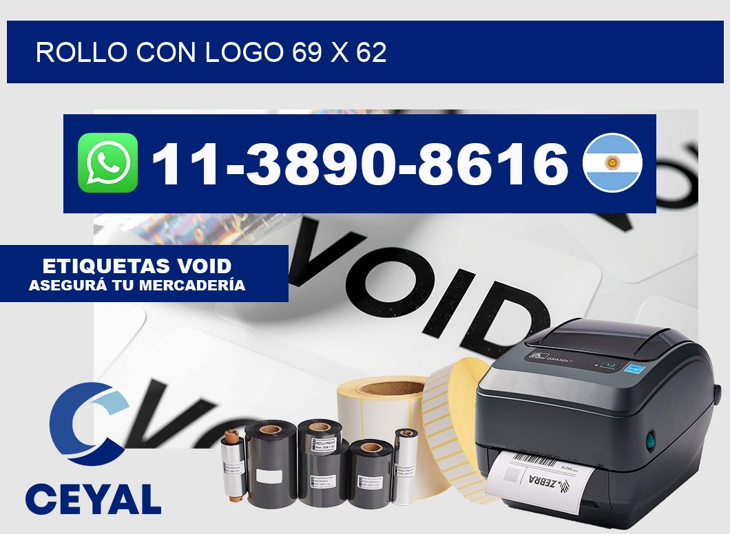 Rollo con logo 69 x 62