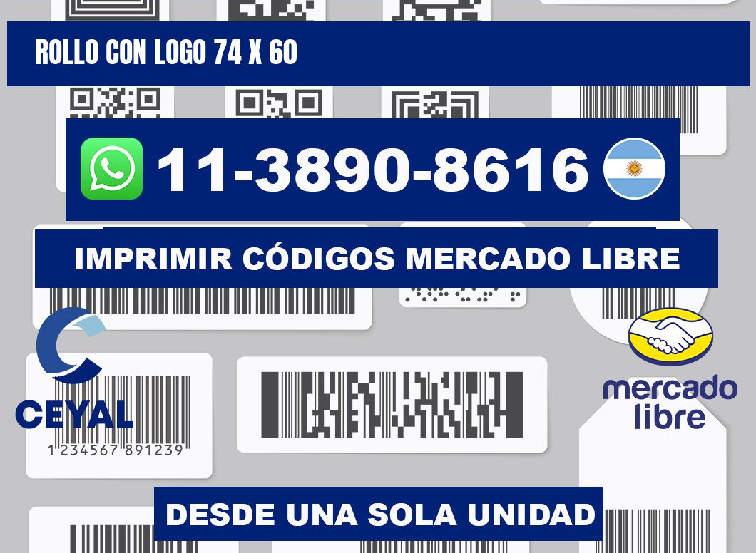 Rollo con logo 74 x 60