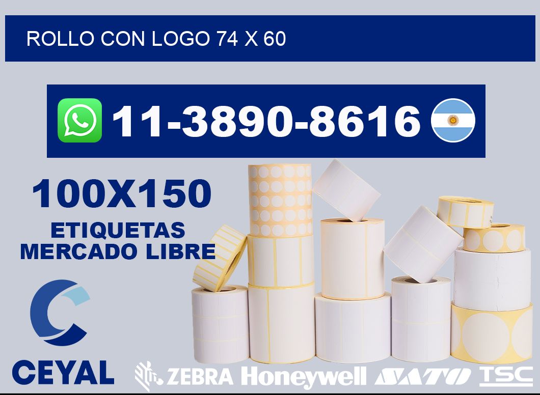 Rollo con logo 74 x 60