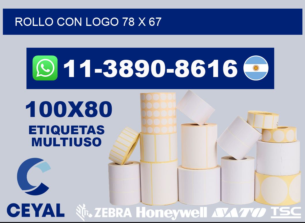 Rollo con logo 78 x 67