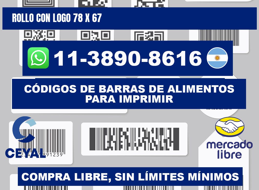 Rollo con logo 78 x 67