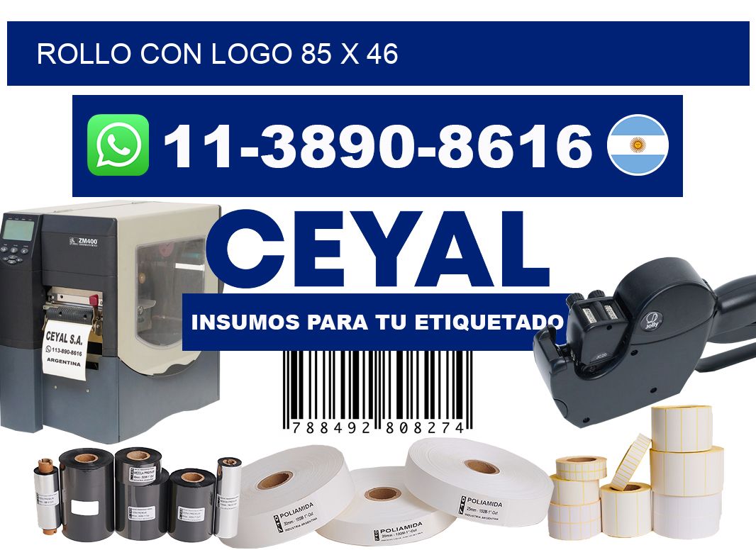 Rollo con logo 85 x 46