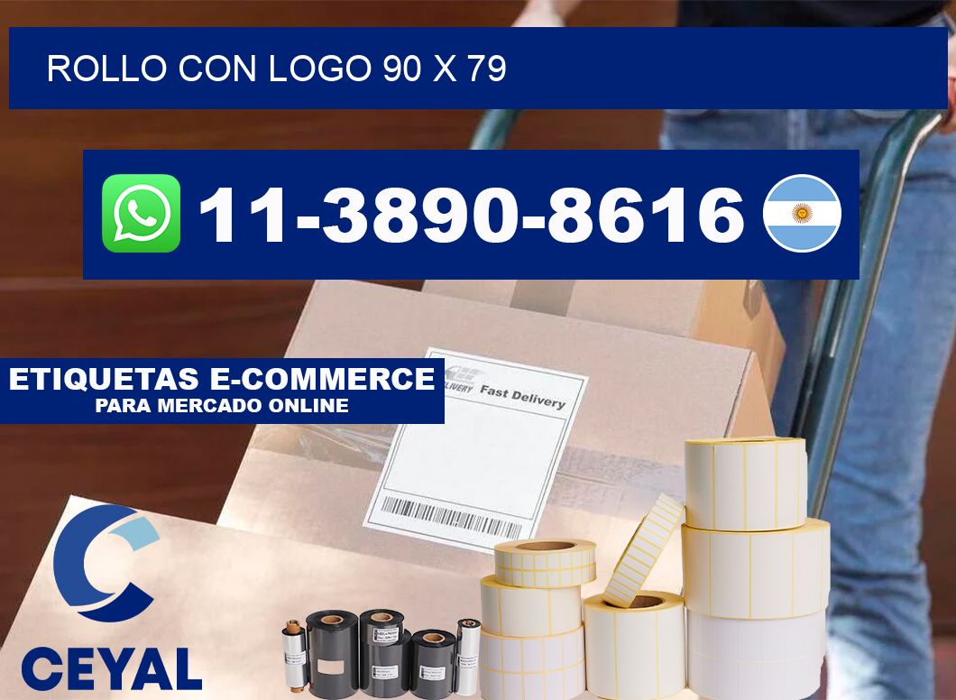 Rollo con logo 90 x 79