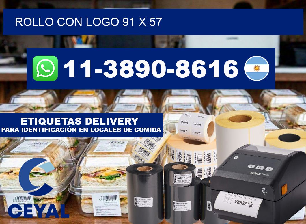Rollo con logo 91 x 57