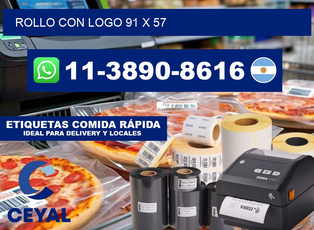Rollo con logo 91 x 57