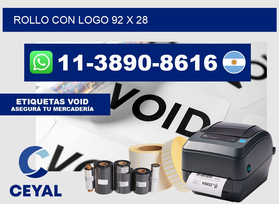Rollo con logo 92 x 28