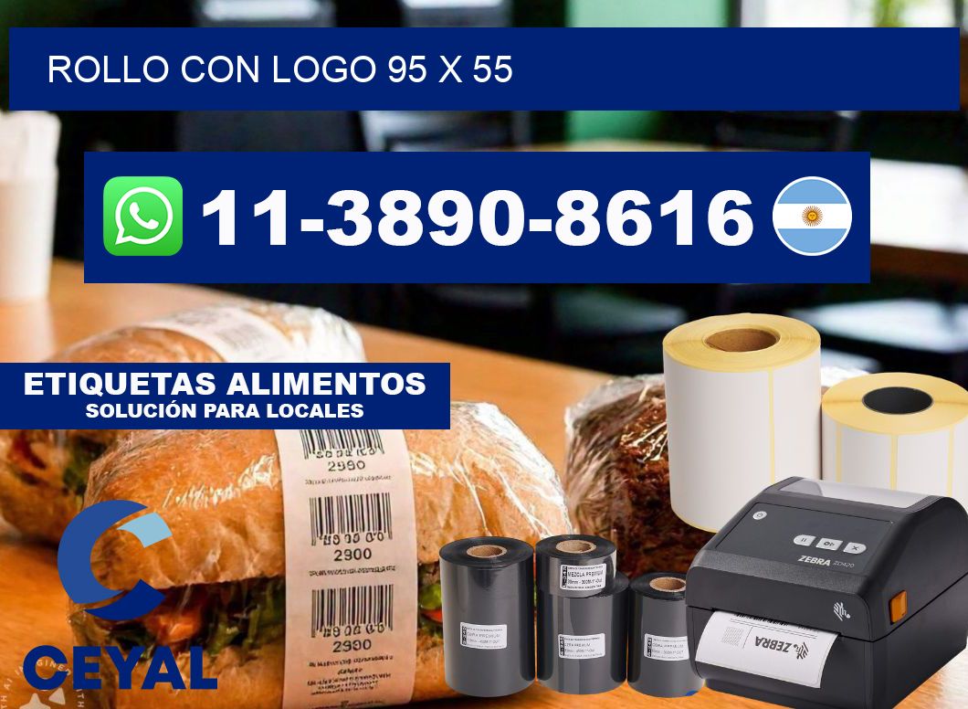 Rollo con logo 95 x 55