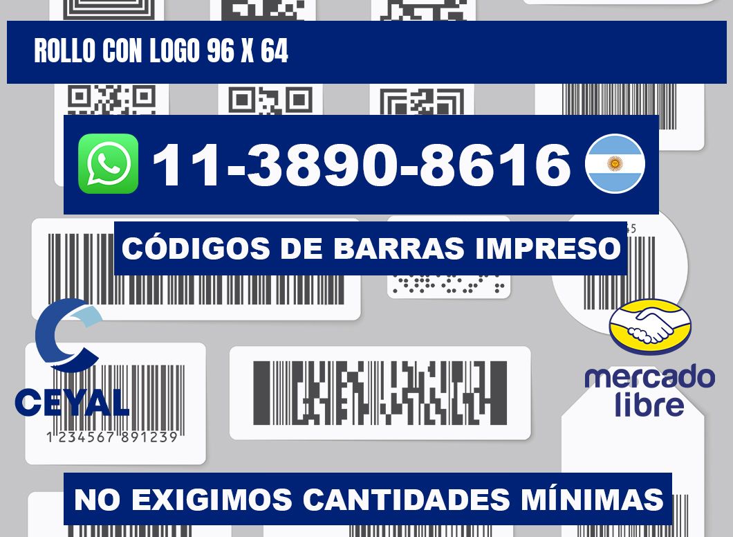 Rollo con logo 96 x 64