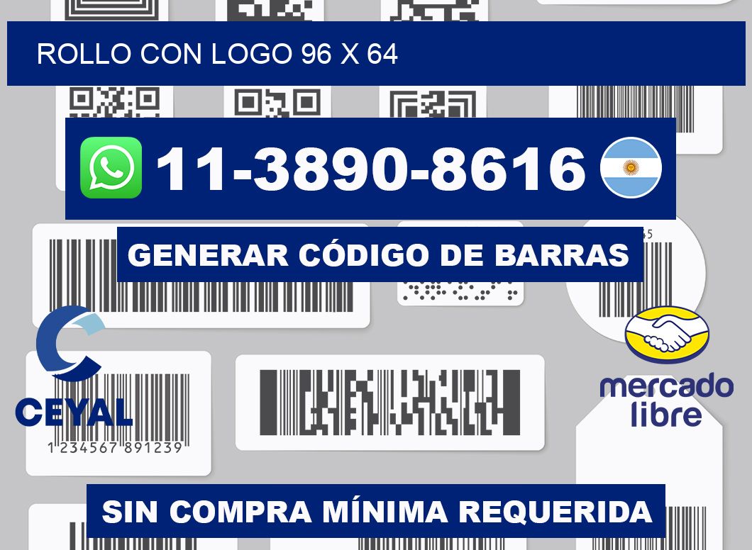 Rollo con logo 96 x 64