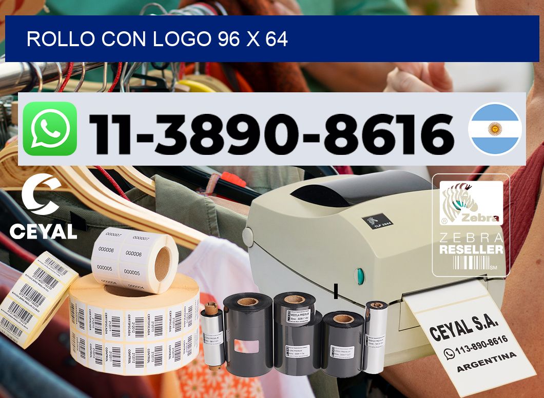 Rollo con logo 96 x 64