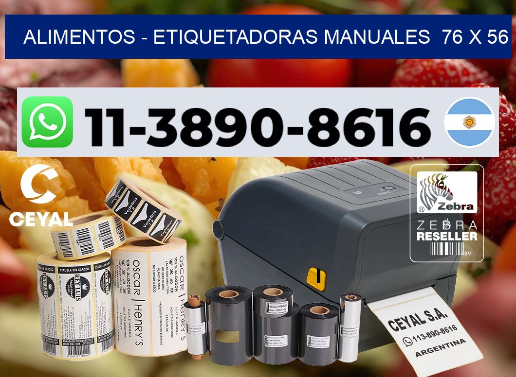 alimentos - Etiquetadoras Manuales  76 x 56
