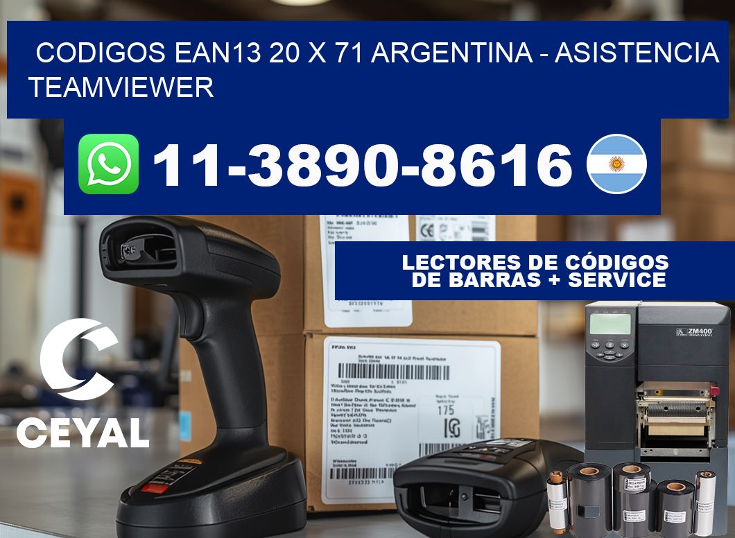 codigos ean13 20 x 71 argentina - asistencia teamviewer