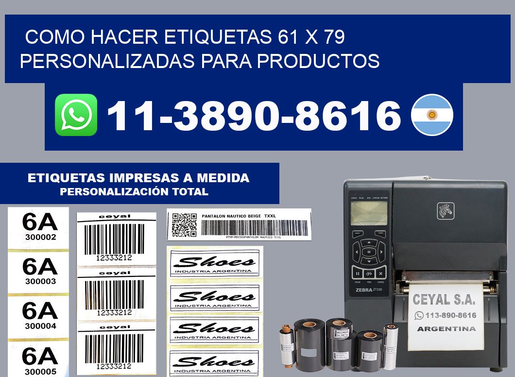 como hacer etiquetas 61 x 79 personalizadas para productos