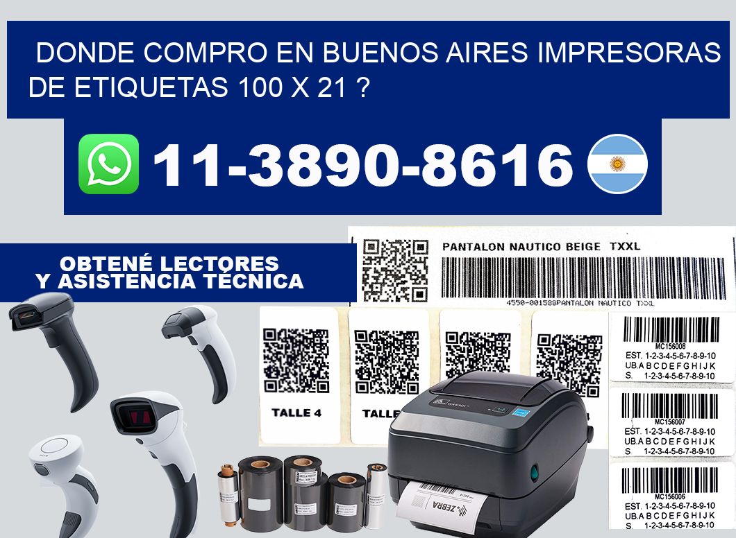 donde compro en buenos aires impresoras de etiquetas 100 x 21 ?