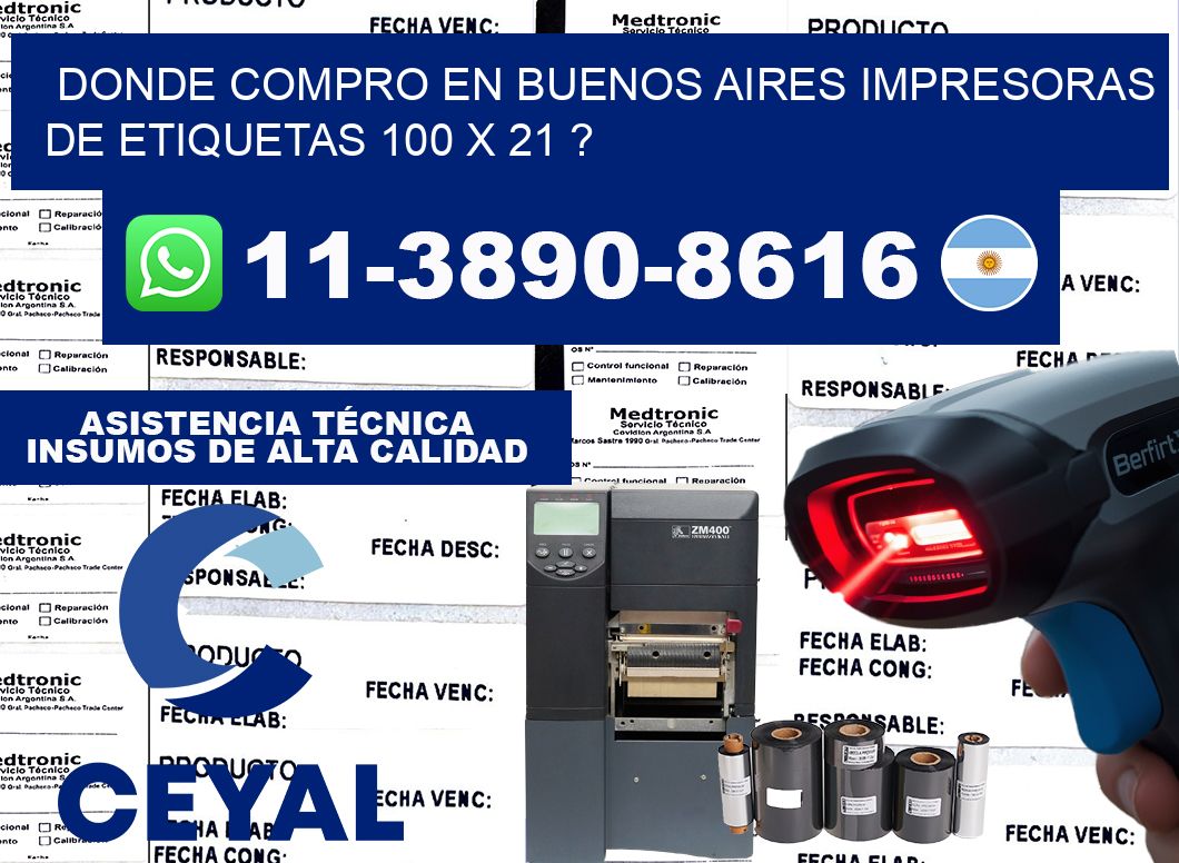 donde compro en buenos aires impresoras de etiquetas 100 x 21 ?