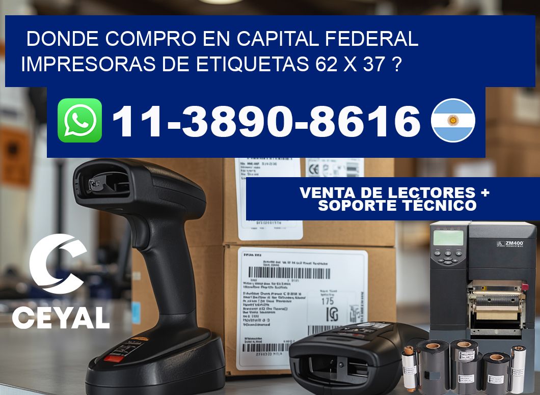 donde compro en capital federal impresoras de etiquetas 62 x 37 ?