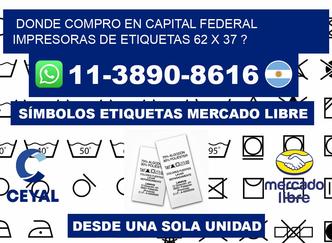 donde compro en capital federal impresoras de etiquetas 62 x 37 ?