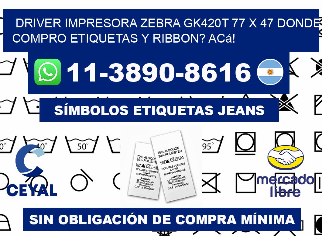 driver impresora zebra gk420t 77 x 47 Donde compro etiquetas y ribbon? Acá!