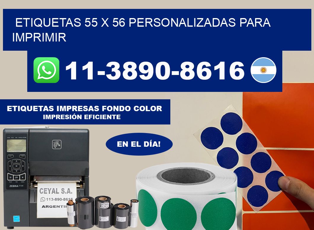 etiquetas 55 x 56 personalizadas para imprimir