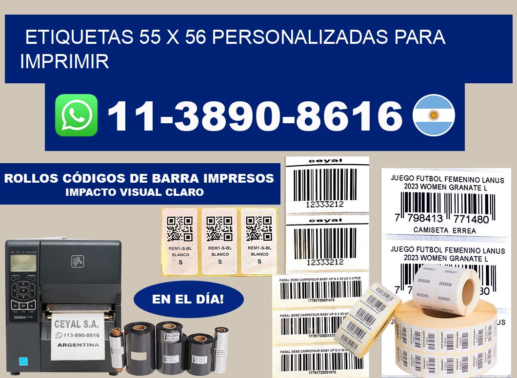 etiquetas 55 x 56 personalizadas para imprimir