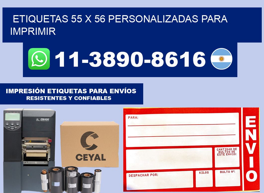 etiquetas 55 x 56 personalizadas para imprimir