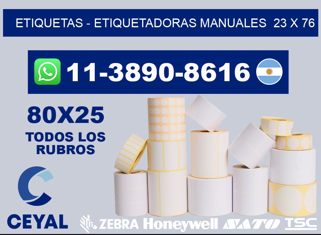 etiquetas – Etiquetadoras Manuales  23 x 76