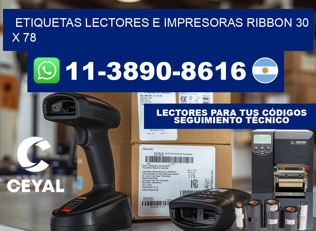 etiquetas lectores e impresoras ribbon 30 x 78