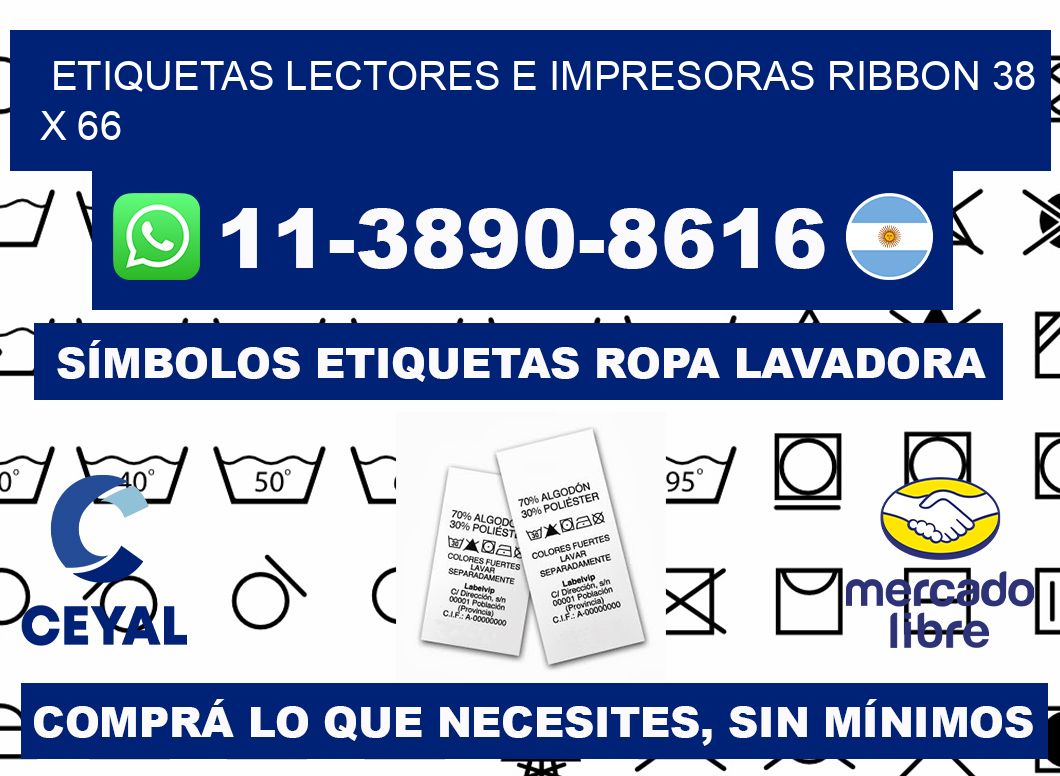 etiquetas lectores e impresoras ribbon 38 x 66