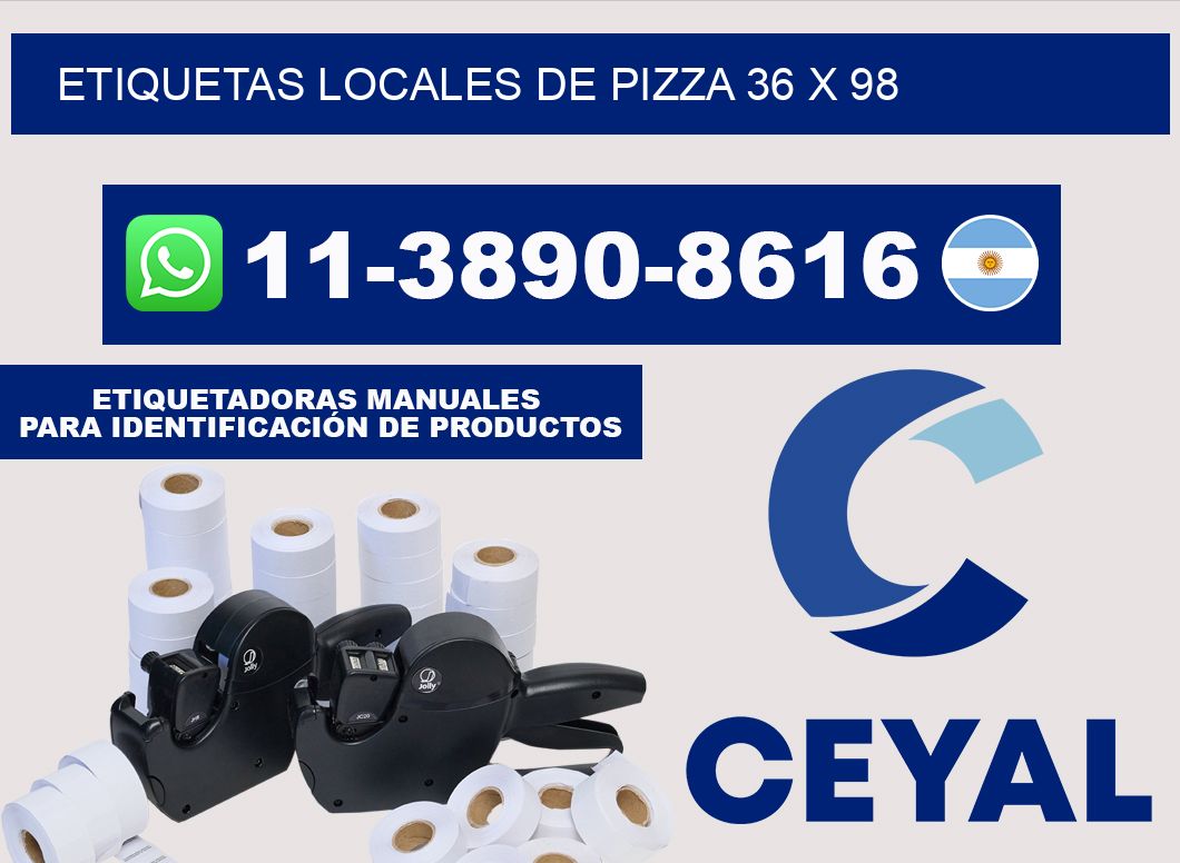etiquetas locales de pizza 36 x 98